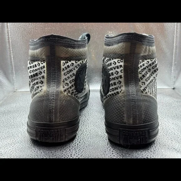 Size 8 - Converse Chuck Taylor All Star High‎ Translucent Black Sneakers 65668C - Picture 8 of 11